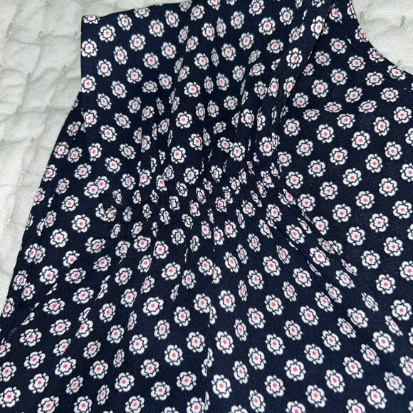 Loft Sleeveless Scoop Neck Top size Large Navy Blue - Picture 4 of 7